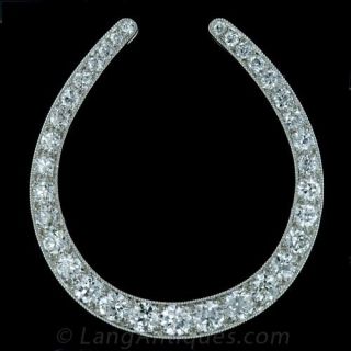 Diamond Horseshoe Pin Main View