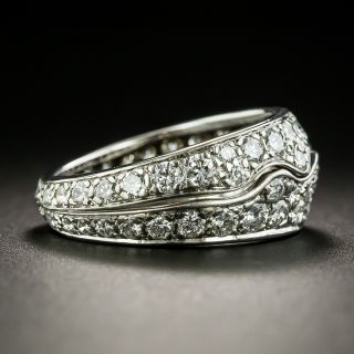Diamond Wave Band Ring, Size 5 1/2