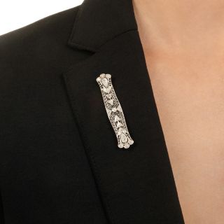 Early Art Deco Diamond Bar Pin