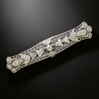 Early Art Deco Diamond Bar Pin - 2