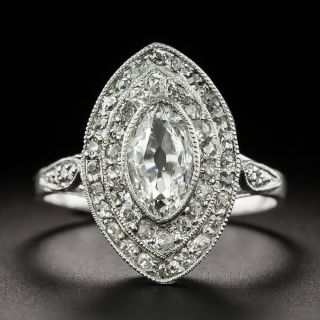 Edwardian .55 Carat Marquise Diamond Ring - 1