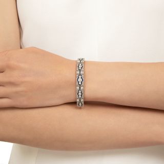 Edwardian Diamond and Sapphire* Bracelet