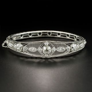 Edwardian Diamond Bangle Bracelet - 4