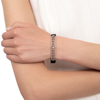 Edwardian Diamond Bracelet with Ribbon Strap