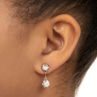 Edwardian Diamond Dangle Earrings