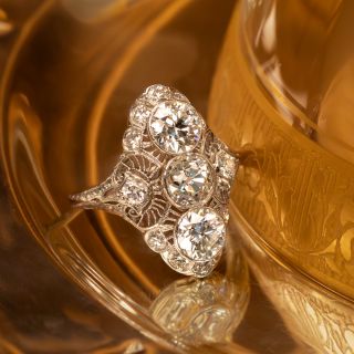 Edwardian Diamond Dinner Ring