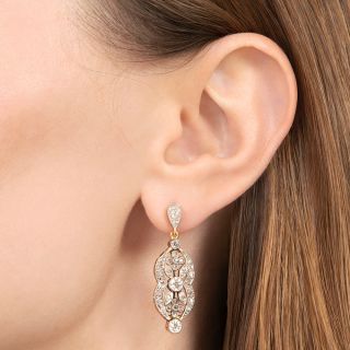 Edwardian Diamond Drop Earrings