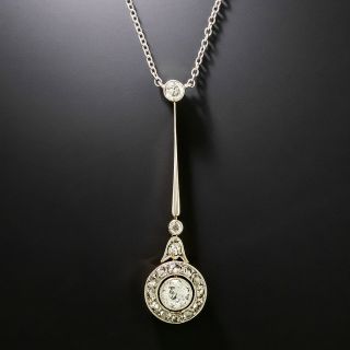Edwardian Diamond Drop Pendant - 2