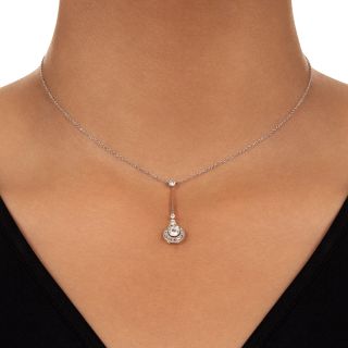Edwardian Diamond Drop Pendant