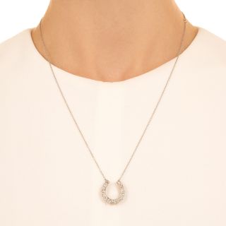 Edwardian Diamond Horseshoe Necklace