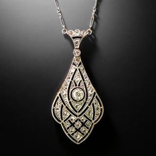 Edwardian Diamond Lavaliere Pendant - 3