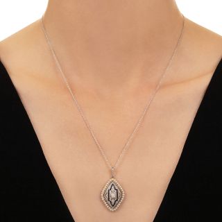 Edwardian Diamond, Natural Pearl and Sapphire* Pendant