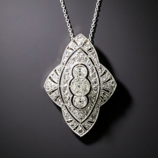 Edwardian Diamond Pendant Necklace - 2