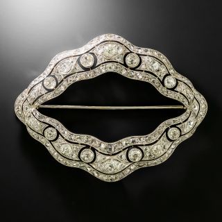 Edwardian Diamond Platinum Brooch - 2