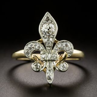 Edwardian Fleur-de-Lys Diamond Ring - 3