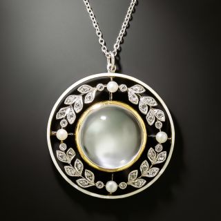 Edwardian Moonstone and Pearl Pendant - 2