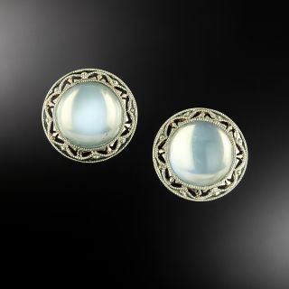 Edwardian Moonstone Earrings - 2