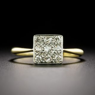 Edwardian Petite Square Diamond Ring, English - 2