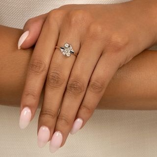 Edwardian Petite Toi et Moi Diamond and Sapphire* Ring