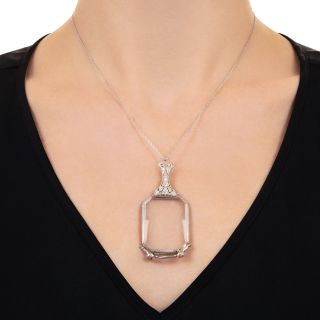 Edwardian Platinum Diamond Lorgnette