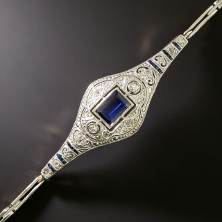 Edwardian Sapphire and Diamond Bracelet - 2