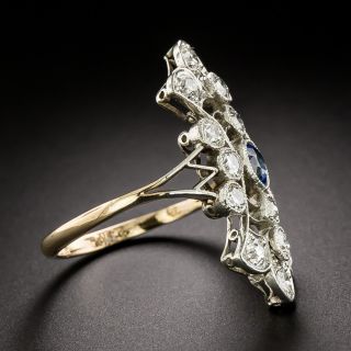 Edwardian Sapphire and Diamond Dinner Ring