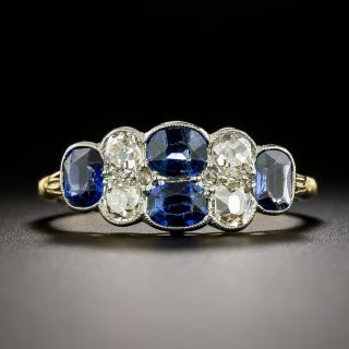 Edwardian Sapphire and Diamond Ring - 3