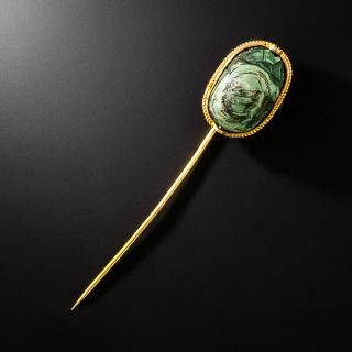 Egyptian Revival Scarab Stickpin - 2
