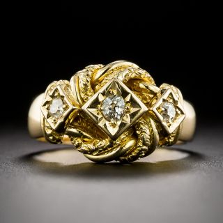 English Late-Victorian Diamond Knot Ring, Circa 1914 - 2