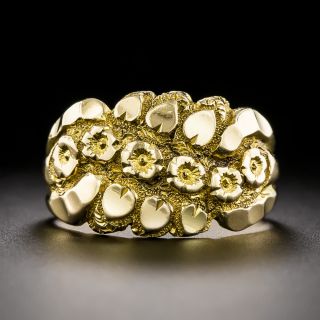 English Victorian 18K Flowers and Hearts Ring, Circa 1912 - 3