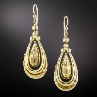 English Victorian Dangle Earrings - 1