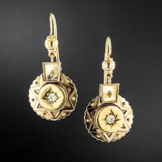English Victorian Diamond Earrings - 2