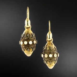 English Victorian Drop Earrings - 2