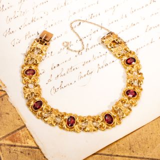 English Victorian Garnet Bracelet