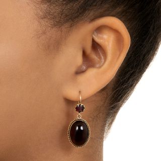English Victorian Garnet Earrings