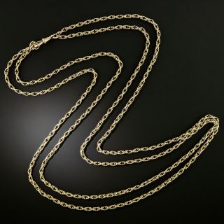 English Victorian Long Chain Necklace - 2