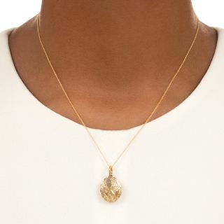 English Victorian Petite Engraved Locket