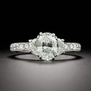 Estate 1.01 Carat Oval Diamond Engagement Ring - GIA D SI2 - 2
