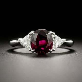 Estate 1.58 Carat Ruby and Diamond Ring - GIA  - 3
