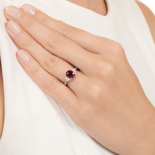 Estate 1.58 Carat Ruby and Diamond Ring - GIA 