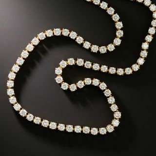 Estate 10.00 Carat Diamond 18K Rivière Necklace - 3