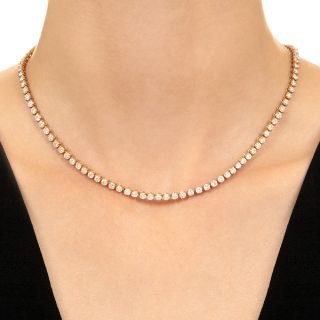 Estate 10.00 Carat Diamond 18K Rivière Necklace