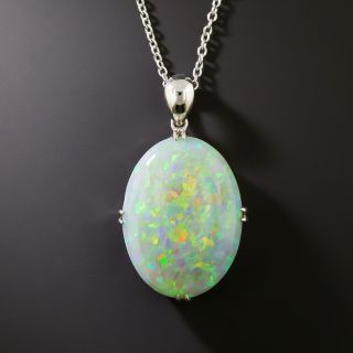 Estate 10.59 Carat Opal Solitaire Pendant - 2
