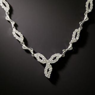Estate 18K Diamond Necklace - 3