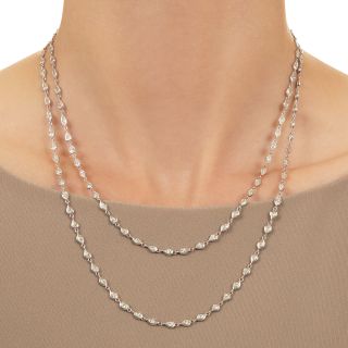 Estate 18K Diamonds-by-the-Yard Necklace, 36 Inches