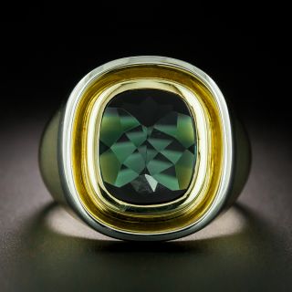 Estate 18K Green Tourmaline Ring - 2