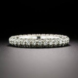 Estate 18K Pavé Diamond Band, Size 6 1/4 - 3