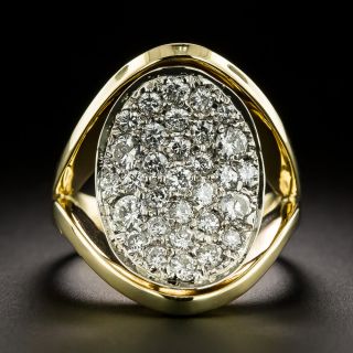Estate 18K Pavé Diamond Ring, by H. Rosenthal - 3
