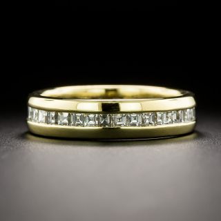 Estate 18K Square-Cut Diamond Eternity Band, Size 7 - 2