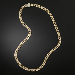 Estate 18K Two-Tone Gold Cuban Chain - 2